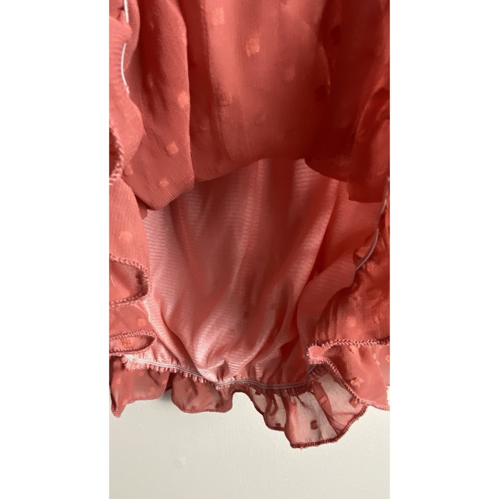 Women's BOHO Festival Sheer Top Flowy Off-Shoulder Cottagecore Polkadots‎ - NWT - Picture 9 of 9